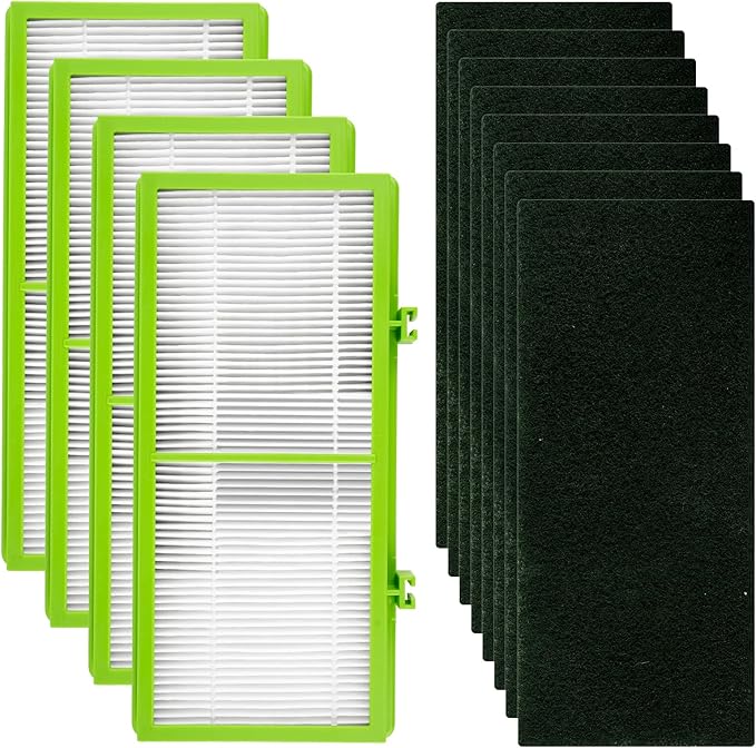 AER1 Filter 4 HEPA Filters + 8 Carbon Booster Filters Compatible by BRUVISH