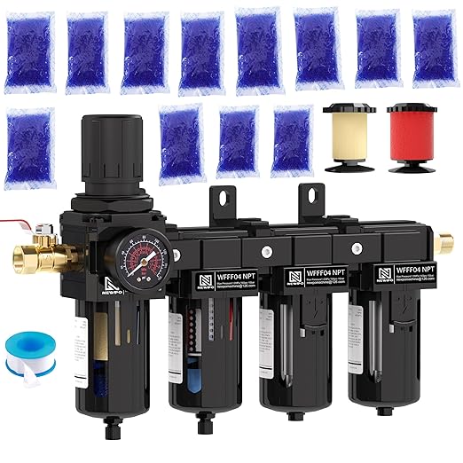 NEWPO 1/2'' NPT 4 Stage Air Dryer by NEWPO