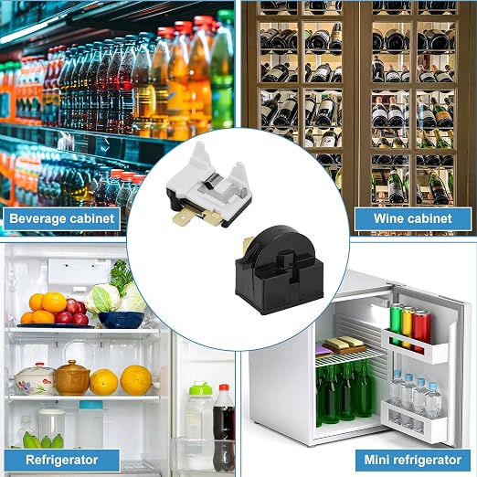 2pcs QP2-4.7 Starter Relay & 2pcs Overload Protector, Pin Refrigerator Starter - Image 5