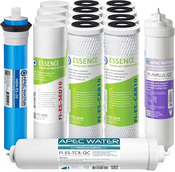 APEC Water Systems FILTER-T2Y-ESPH High Capacity 2 Year Replacement Filter Set by APECWaterSystems