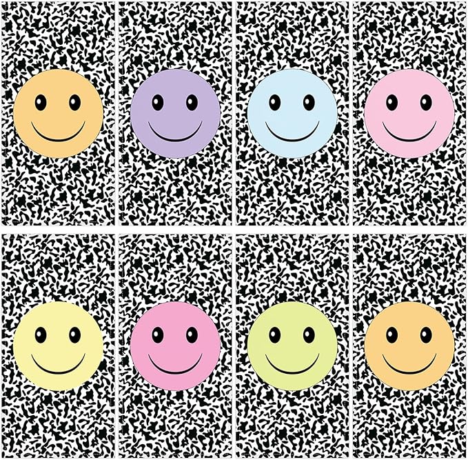 Wiooffen 8 Pcs Smile Face Fluorescent Light Cover by Wiooffen