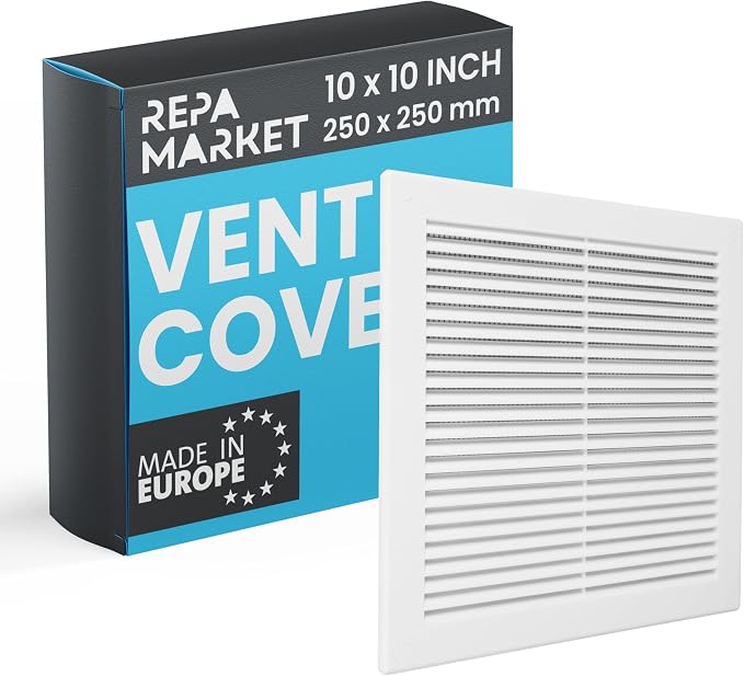 Repa Market 10 x 10 Inch White Square Air Vent Cover by RepaMarket