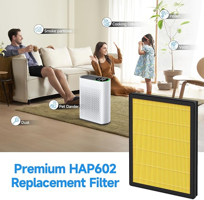 2 Packs HAP602 Pet Care Filter for Ecoself HAP602/ HAP602WF Air Cleaner Purifier - Image 7