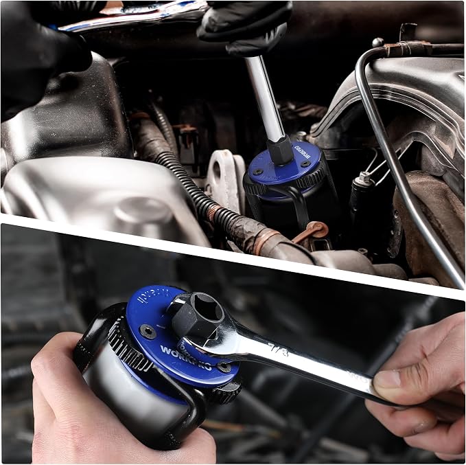 WORKPRO Magnetic Adjustable Oil Filter Wrench, Universal 3-Jaw Removal Tool - Image 7