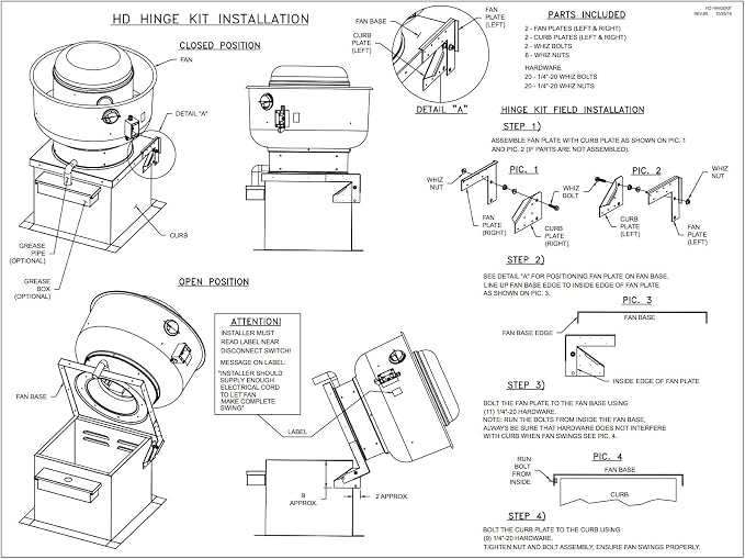 CAPTIVE-AIRE Heavy Duty Hinge Kit - Image 3