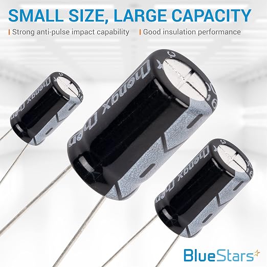BlueStars 20-Value 320pcs Aluminum Electrolytic Capacitor Assortment Box Kit - Image 6