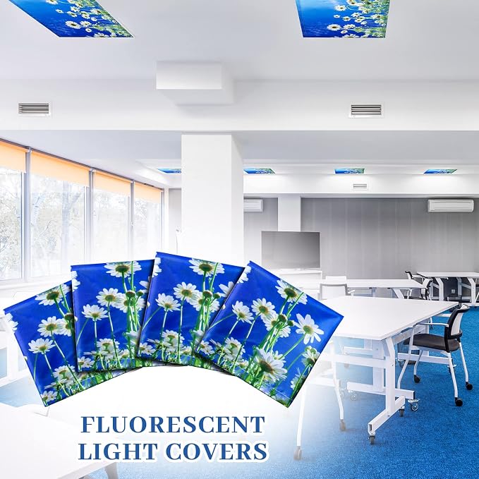 Hortsun 4 Pack 4 x 2 Feet Fluorescent Light Covers, Magnetic Light Filters - Image 6