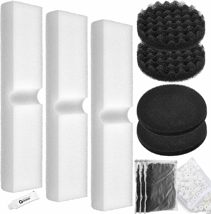 12 Pcs Aquarium Filter Media Kit Compatible by Threlaco