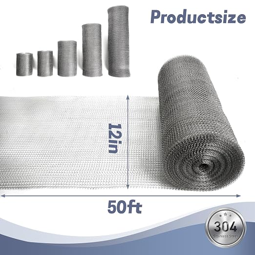 12" X 50 ft 304 Stainless Steel Mesh, Wire Mesh - Image 2