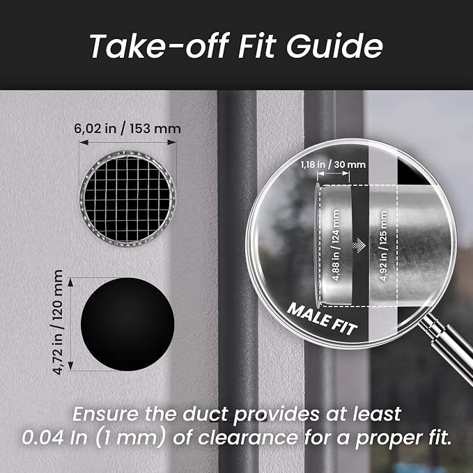 Repa Market Ø5 Inch Duct Cover – Galvanized Steel Round Duct Cap - Image 2