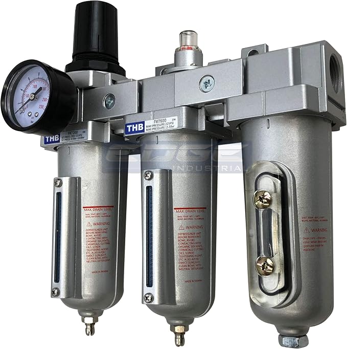 3 STAGE, HEAVY DUTY INDUSTRIAL GRADE FILTER REGULATOR COALESCING DESICCANT by Unknown