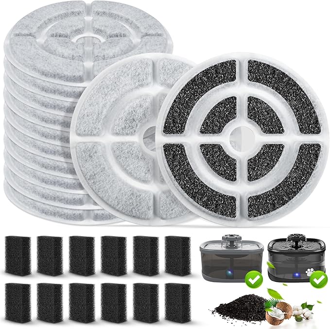 12 Pack 7" Activated Carbon Filters by BTRSOLUS