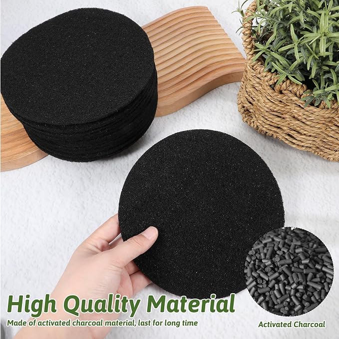 24 Pack Compost Bin Filter, 6.7 Inch Charcoal Filters - Image 5