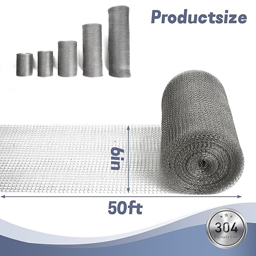 6" X 50 ft 304 Stainless Steel Mesh, Wire Mesh - Image 2