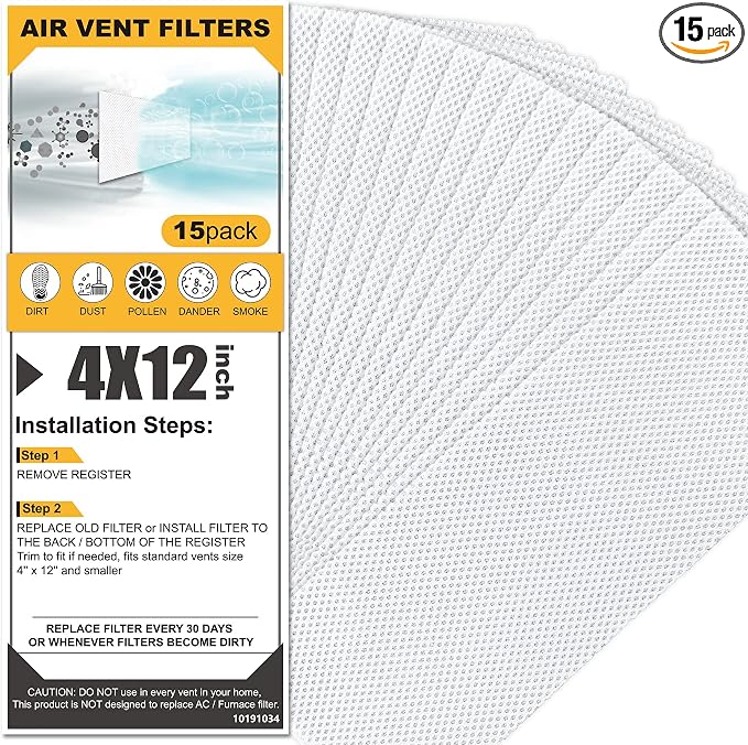 GCGOODS 15 Pcs 4" x 12" Air Filters by GCGOODS