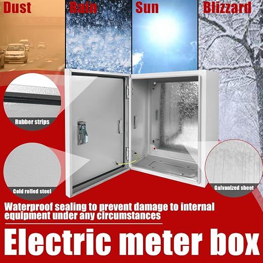 Electrical Box 20 x 16 x 8 Inch Indoor Outdoor Electrical Enclosure Box Steel - Image 4