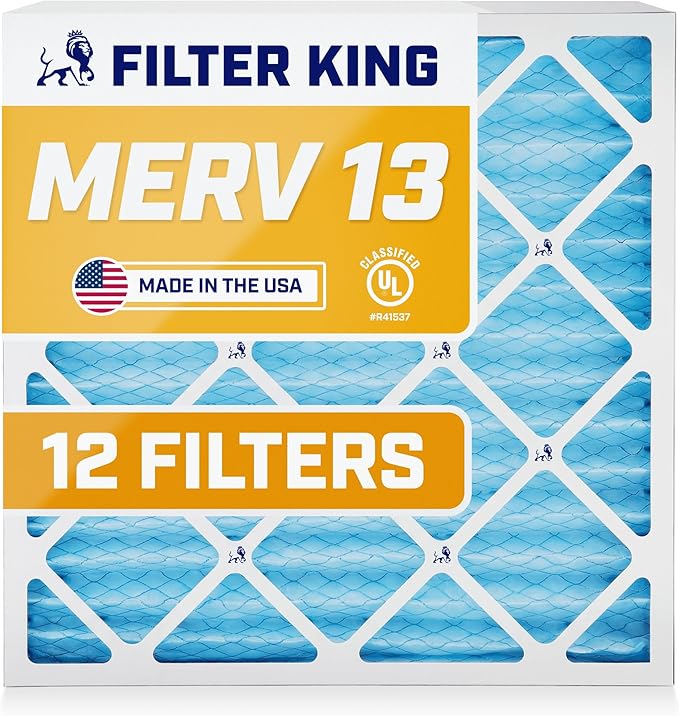 Filter King 16.25x21x1 Air Filter | 12-PACK | MERV 13 HVAC Pleated A/C Furnace by FilterKing