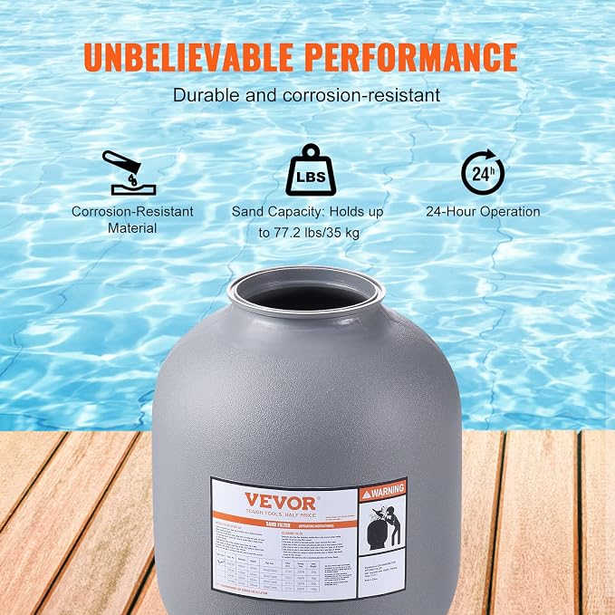 VEVOR 25023BX 16-inch, Above Inground Swimming Pool Sand System - Image 3