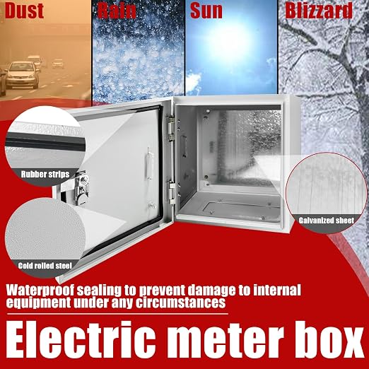 Electrical Box 12 x 12 x 6 Inch Indoor Outdoor Electrical Enclosure Box Steel - Image 5
