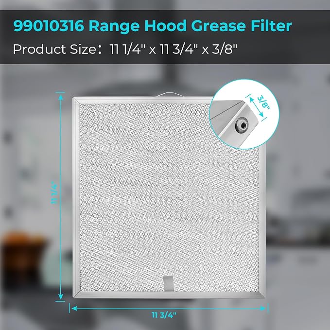 99010316 Range Hood Filter, for Broan Kitchen Exhaust Grease Filter, Stove Hood - Image 2