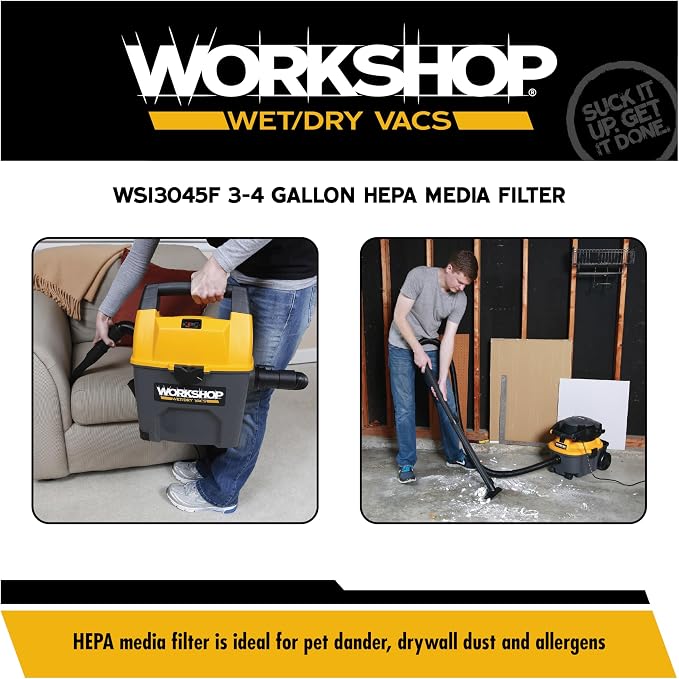 WORKSHOP Wet/Dry Vacs Vacuum Filters WS13045F HEPA Media Filter - Image 4