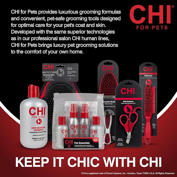 CHI for Dogs Oatmeal Conditioner - Best Moisturizing Formula for Dry Skin - Dog Conditioner with Soothing Ingredients - Paraben and Sulfate Free - pH Balanced - Made in USA, 6 Fl Oz