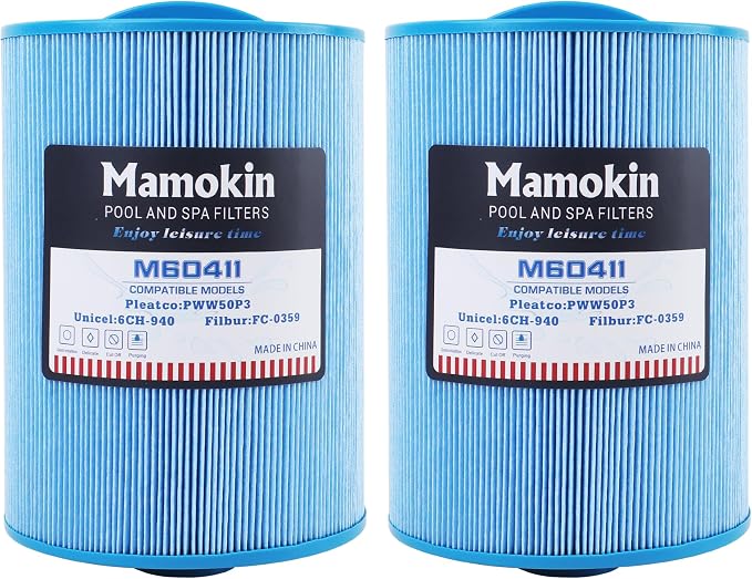 PWW50P3-M Spa Filter, Replaces Unicel 6CH-940RA，Filbur FC-0359M, 45 sq.ft Screw by Mamokin
