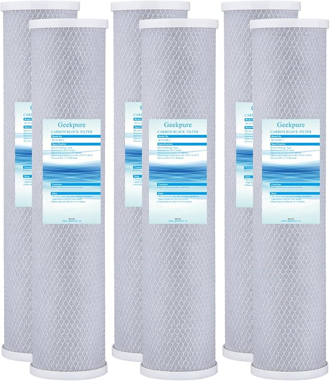 Geekpure 20-Inch Carbon Block Replacement Filter Cartridge by Geekpure