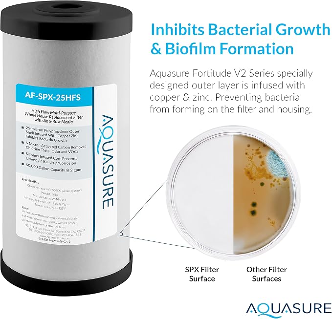 Aquasure Fortitude V2 Series AF-SPX-25HFS Sediment/Carbon/Siliphos Anti-Rust - Image 3