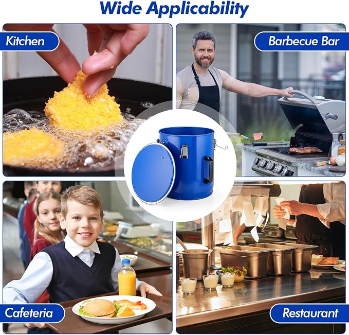 6 Gal Fryer Grease Bucket Fryer Oil Transport Bucket - Image 7