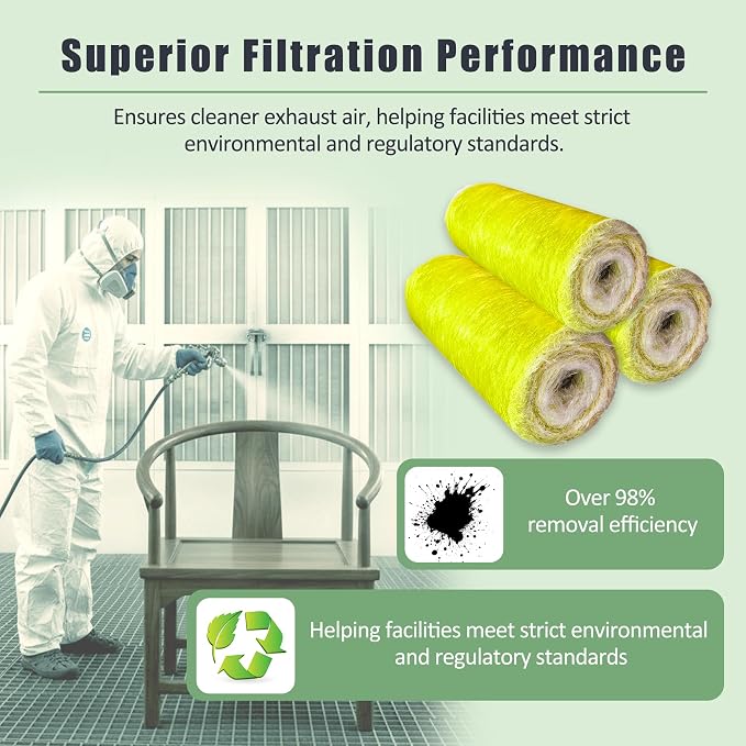 Fiberglass Paint Booth Filter Roll, - Image 3