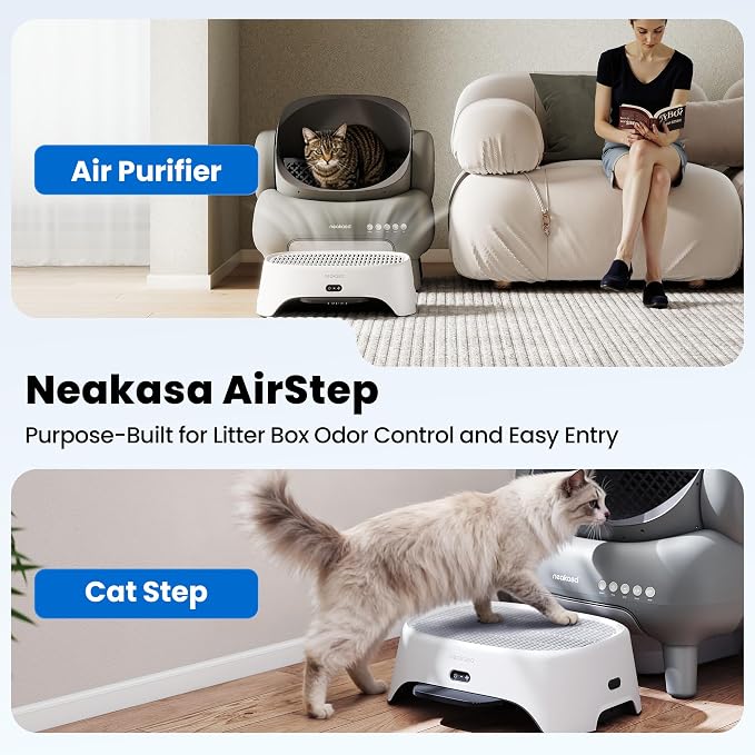 Neakasa Airstep, 2-in-1 Litter Box Air Purifier & Cat Step, 3-Mode Odor - Image 2