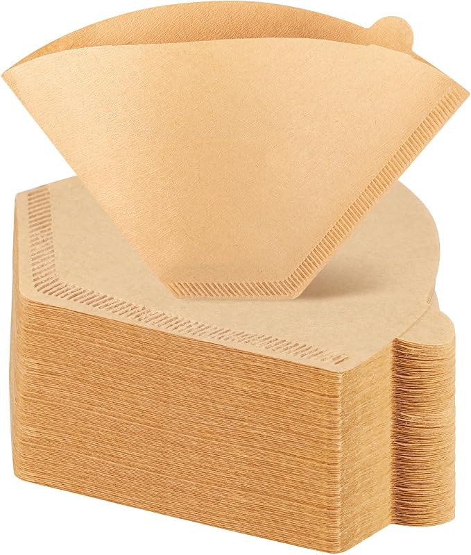 Coffee Filters #4, Unbleached Natural Coffee Filters 8-12 Cup, Disposable by Prudiut