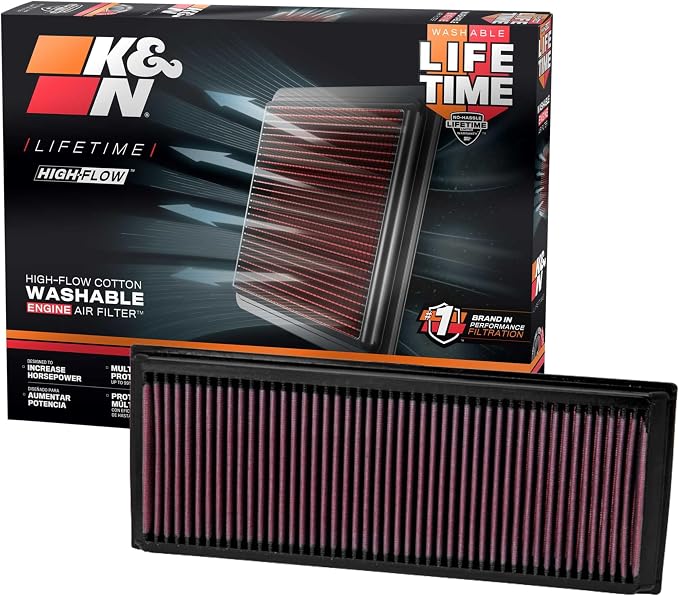 K&N High-Flow Original Lifetime Engine Air Filter: Increase Power: Premium by KNEngineeringInc
