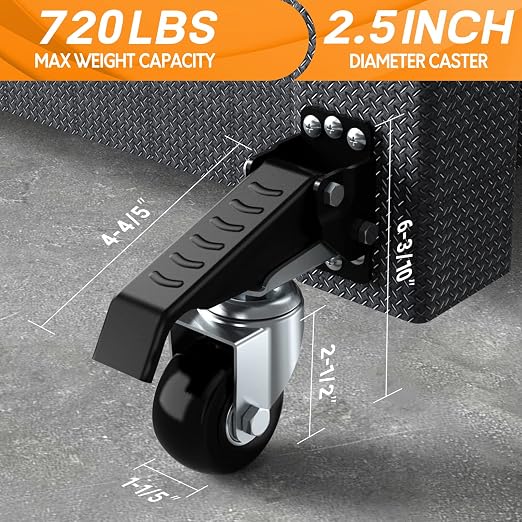 SOLEJAZZ Workbench Casters Wheels 720Lbs Retractable Casters Set of 4 Heavy - Image 3