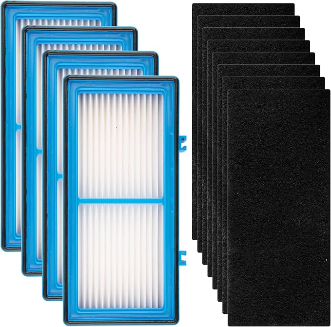 AER1 Filter 4 HEPA Filters + 8 Carbon Booster Filters Compatible by BRUVISH