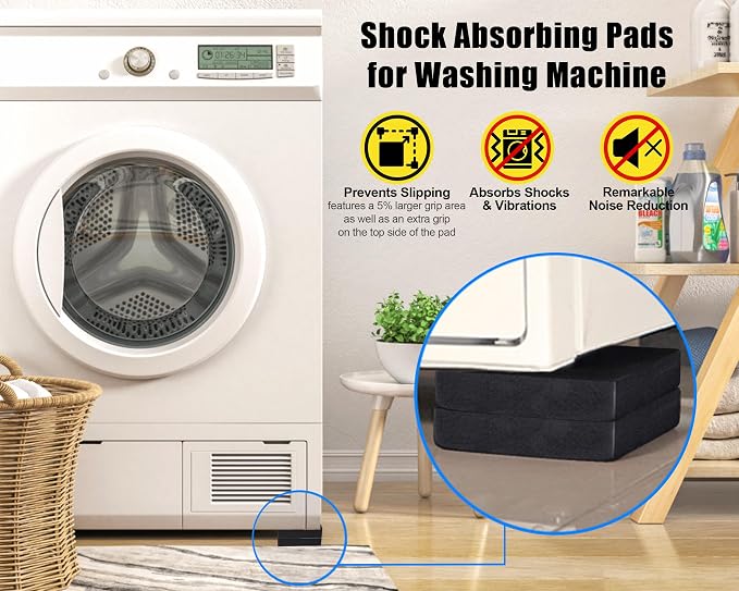 MyLifeUNIT EVA Shock Absorbing Washer Pads, Anti-Vibration Washer Mat Protector - Image 2