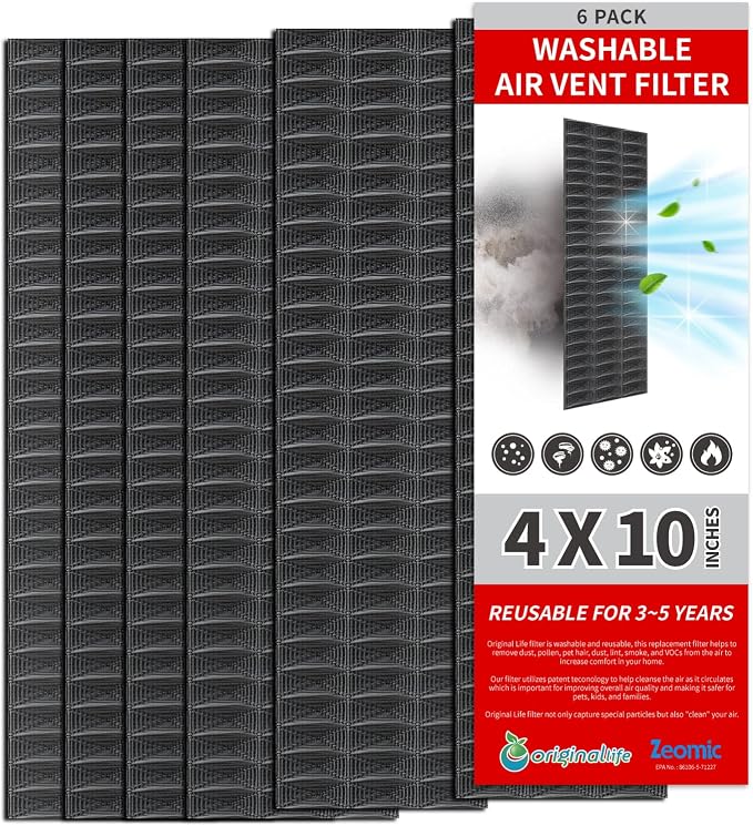 Originallife Ultra Floor Vent Register Filter, Eco-Friendly Washable lasts up by OriginalLife