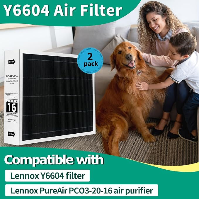 2 Pack Y6604 20x26x5 Air Filter MERV 16, Replacement - Image 3