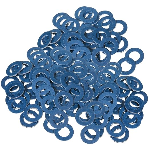Mudder 100 Pieces Aluminum Engine Transmission Fluid Oil Crush Washers Drain by Mudder