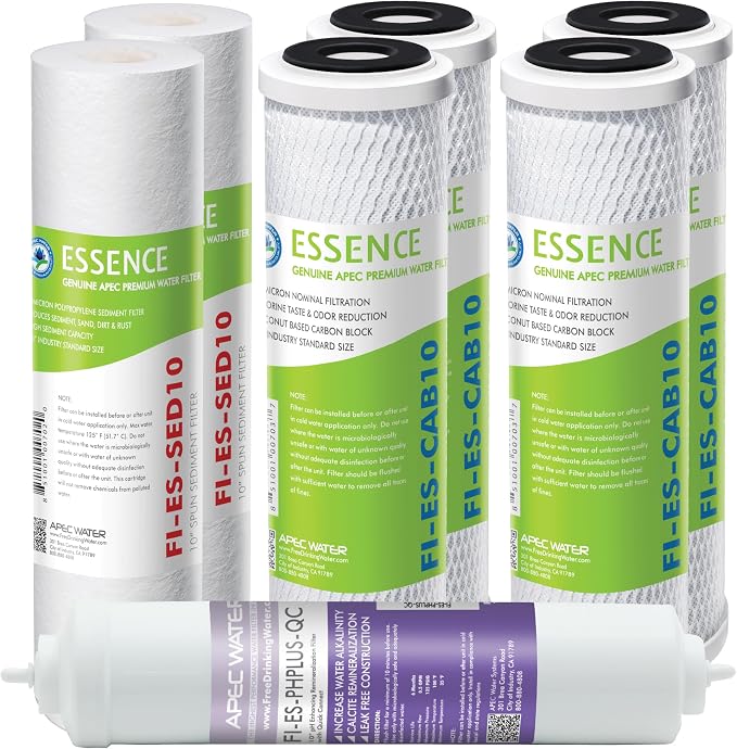 APEC Water Systems FILTER-T1Y-ESPH High Capacity 1 Year Replacement Filter Set by APECWaterSystems