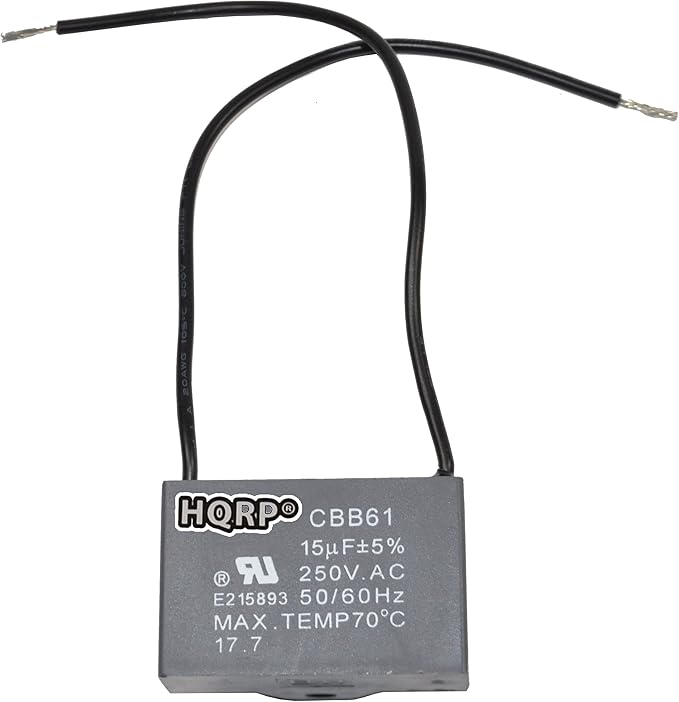 HQRP Ceiling Fan Capacitor CBB61 15uf 2-Wire UL Listed by HQRP