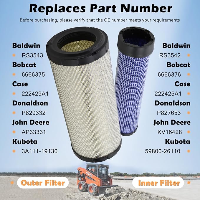 59800-26110 3A111-19130 Air Filter Kit Fit - Image 4