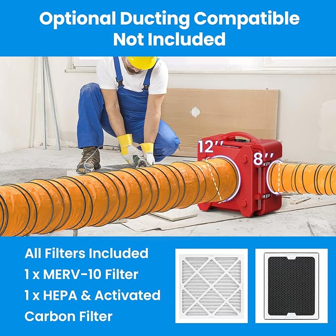 CADPXS Shield-550 Negative Machine Airbourne Cleaner HEPA Scrubber Water Damage - Image 8