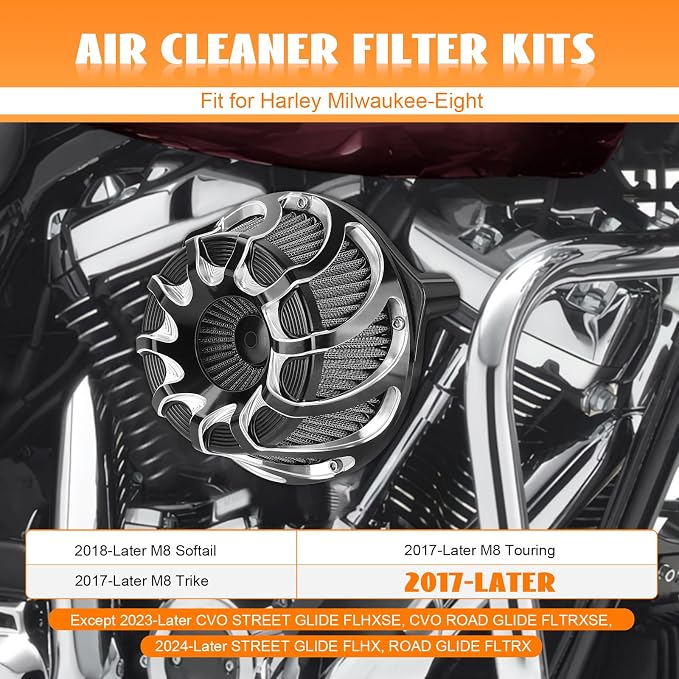 High Flow Air Cleaner Intake Filter Kit Air Filters Cover Drift Style - Image 2