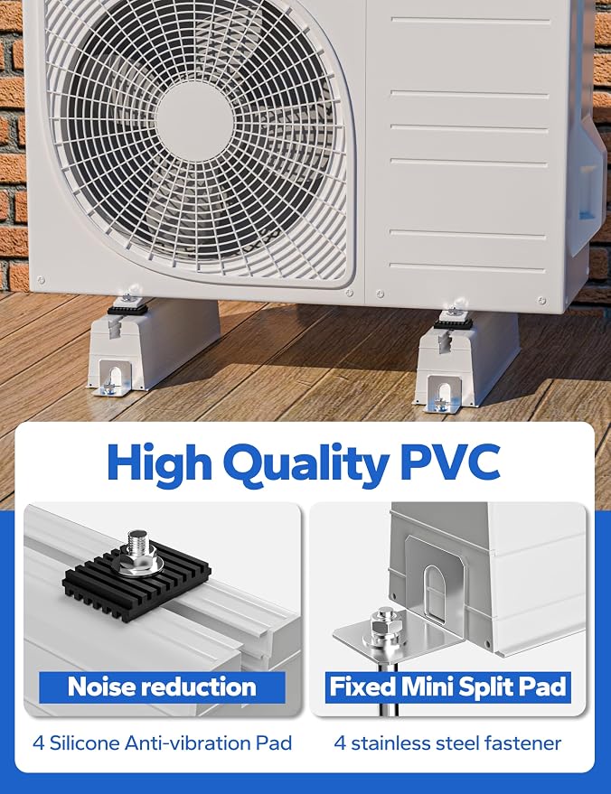 Mini Split Condenser Pad: Floor Mounting Base Pad 15.74''L, Mini Split Pad - Image 4