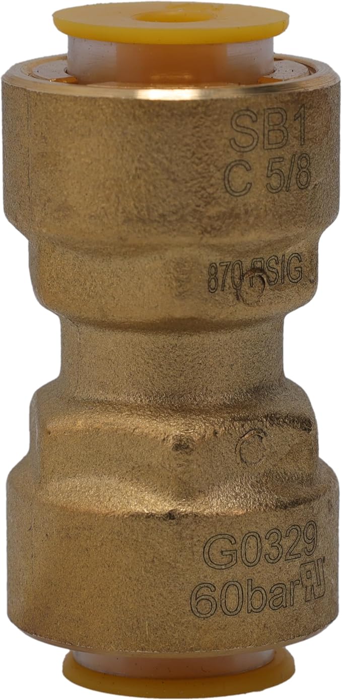 Supplying Demand SB1 5/8 Inch Quick Connect HVAC Brass Coupler Fitting - Image 6