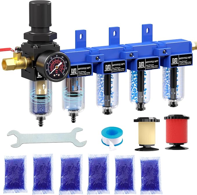 NEWPO 1/4" NPT 5 Stage Air Dryer by NEWPO