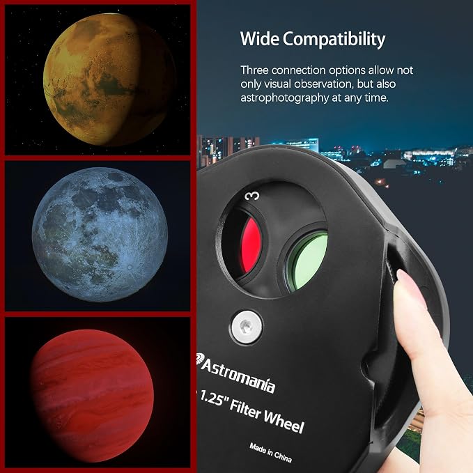 Astromania Filter Wheel for Telescope, Filter Drawer Compatible - Image 4