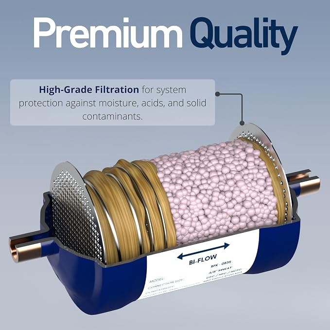 Buck Bi-Flow Refrigerant Liquid Line Filter Drier 3/8" ODF Sweat BFK-083S - Image 3